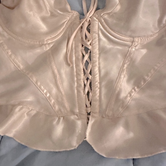 Vintage Jezebel Renee of Hollywood Pale Pink Bustier Set in a 36 & M/L - Picture 2 of 7